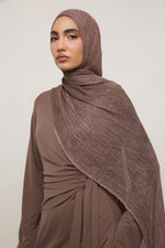 Modal Crinkle Hijab - Mocha