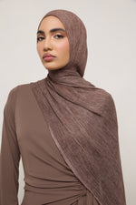Modal Crinkle Hijab - Mocha