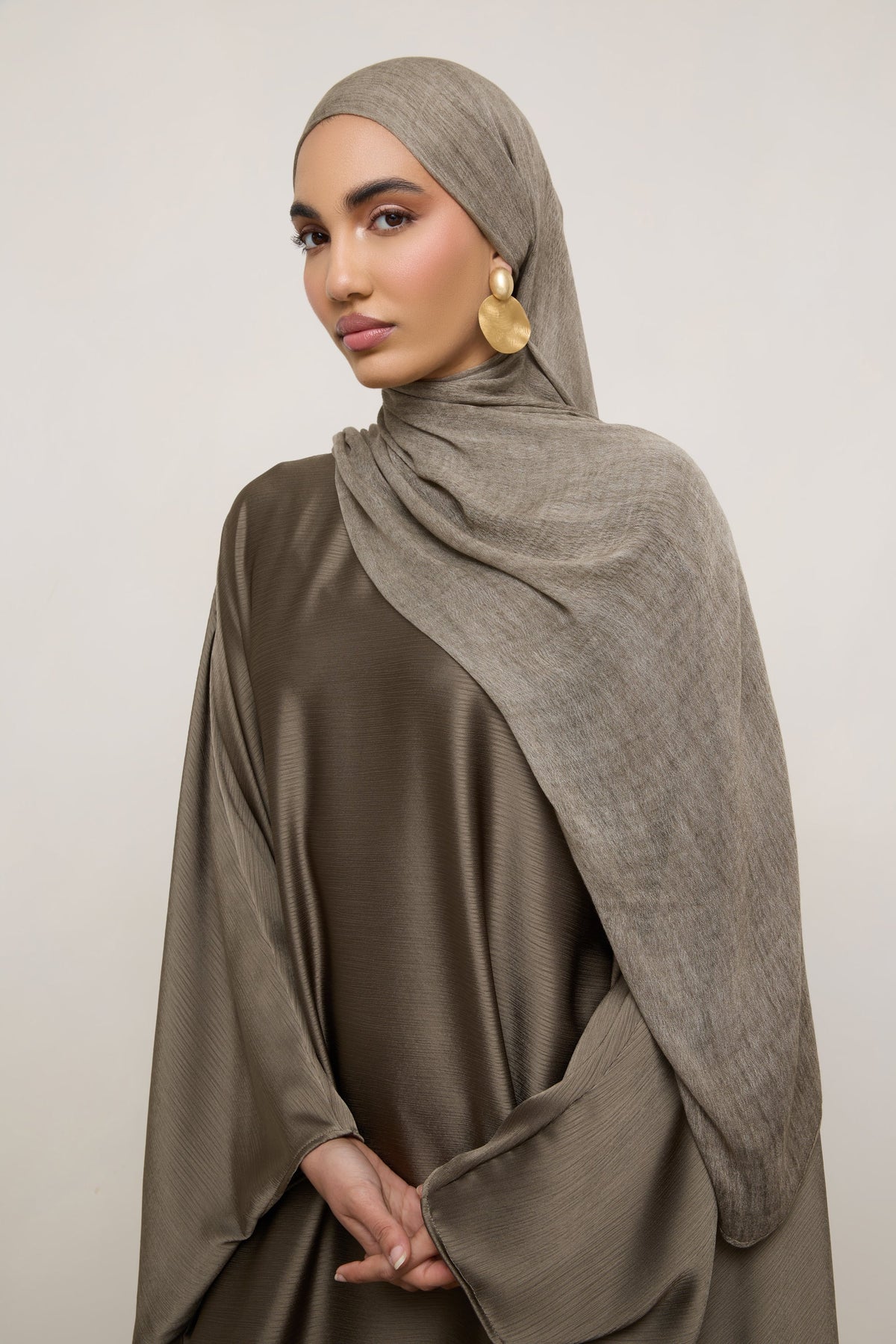 Modal Crinkle Hijab - Moonrock