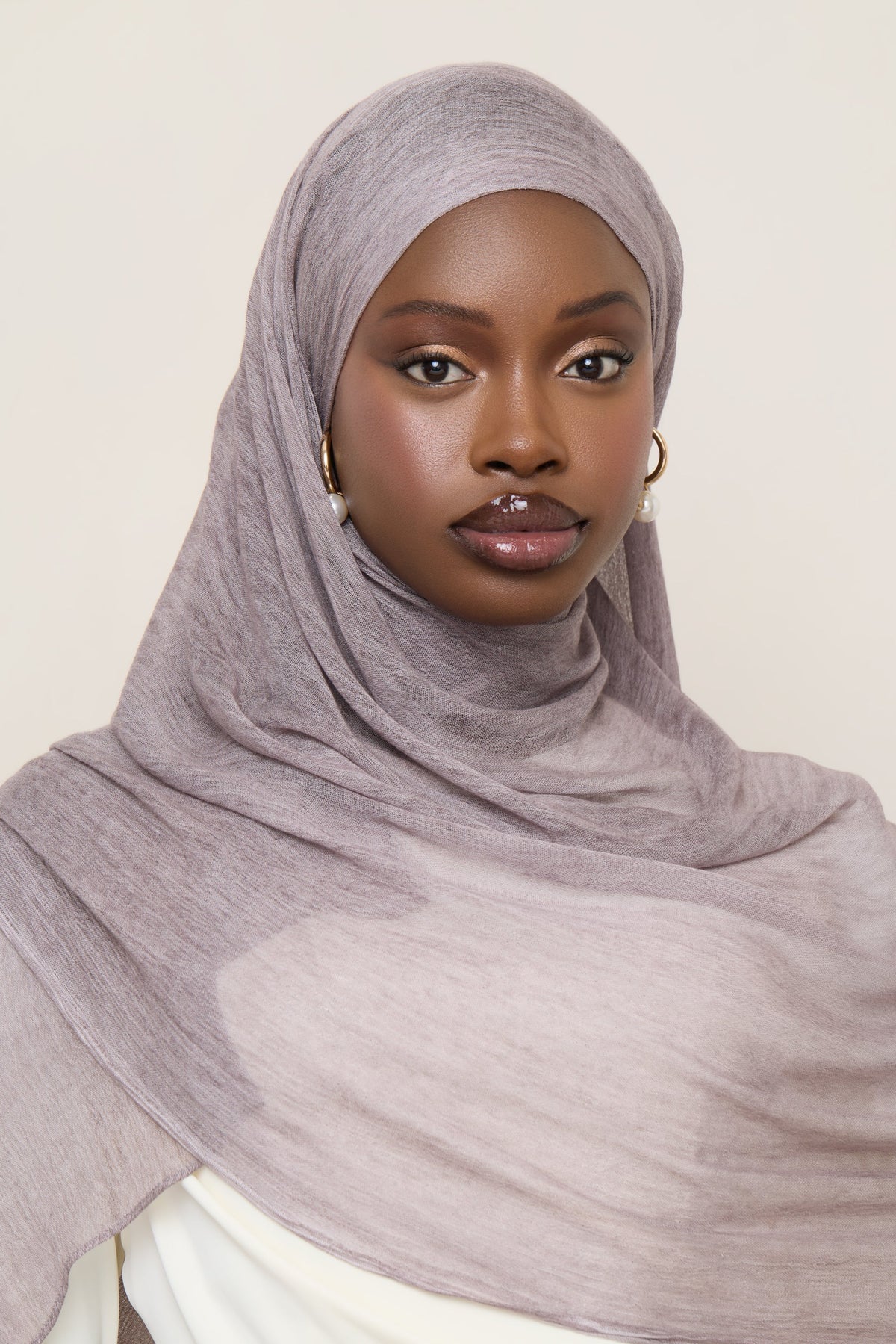 Modal Crinkle Hijab - Mushroom