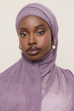 Modal Crinkle Hijab - Plum