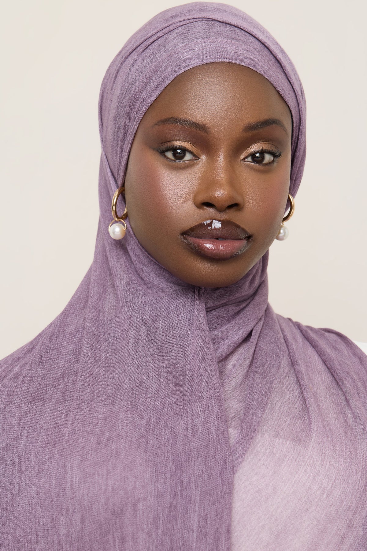 Modal Crinkle Hijab - Plum