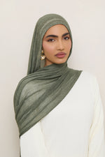 Modal Crinkle Hijab - Sage