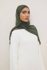 Modal Crinkle Hijab - Sea Kelp