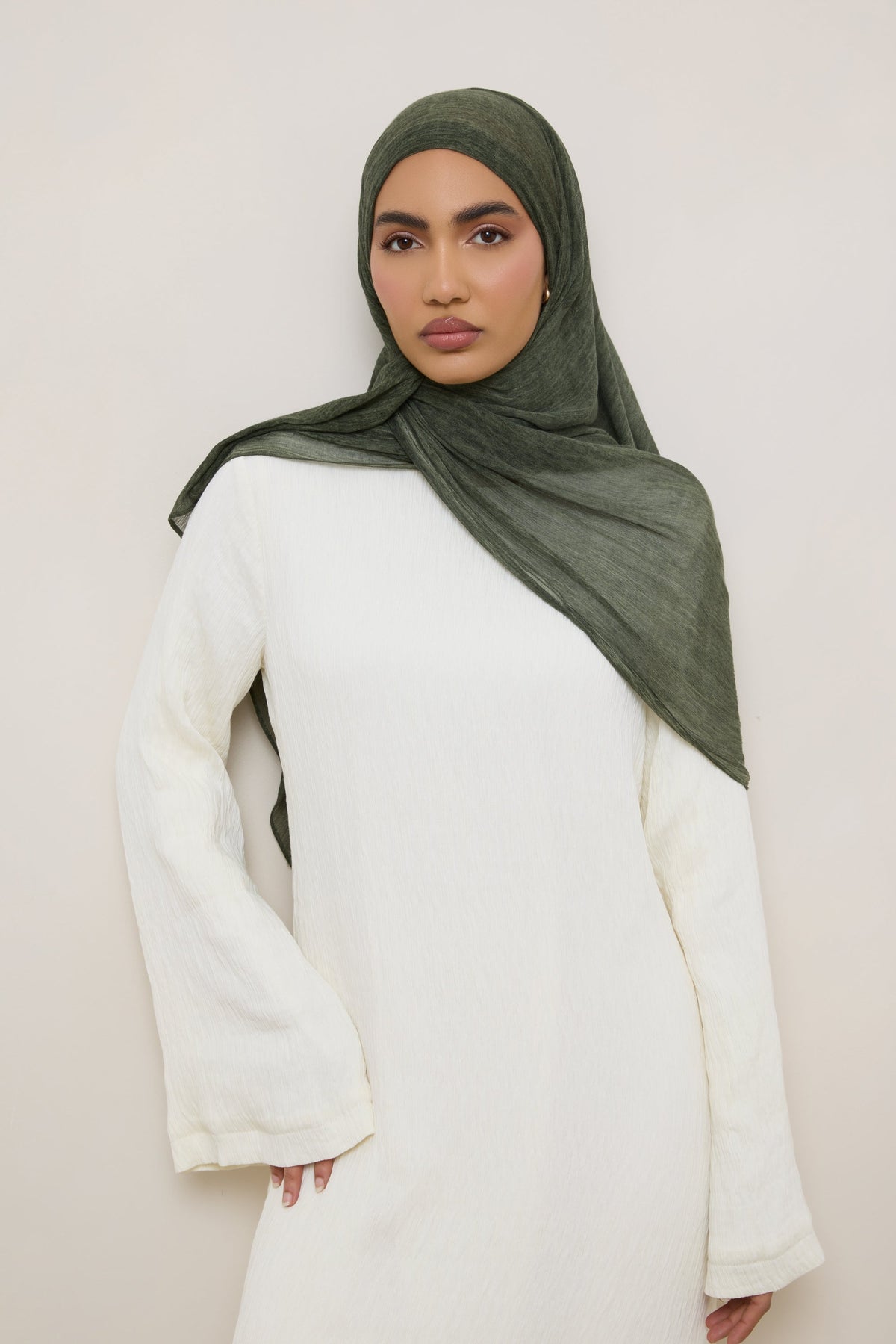 Modal Crinkle Hijab - Sea Kelp