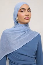Modal Crinkle Hijab - Sky