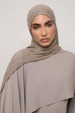 Modal Crinkle Hijab - Stone