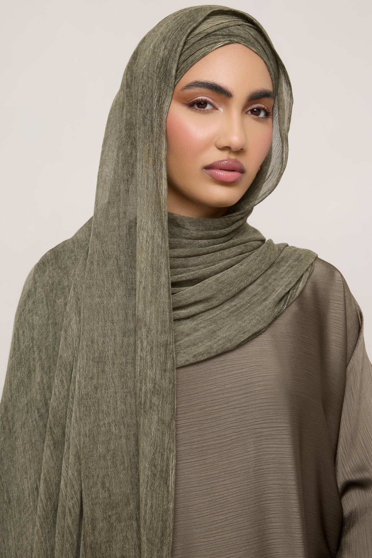 Modal Crinkle Hijab - Thyme