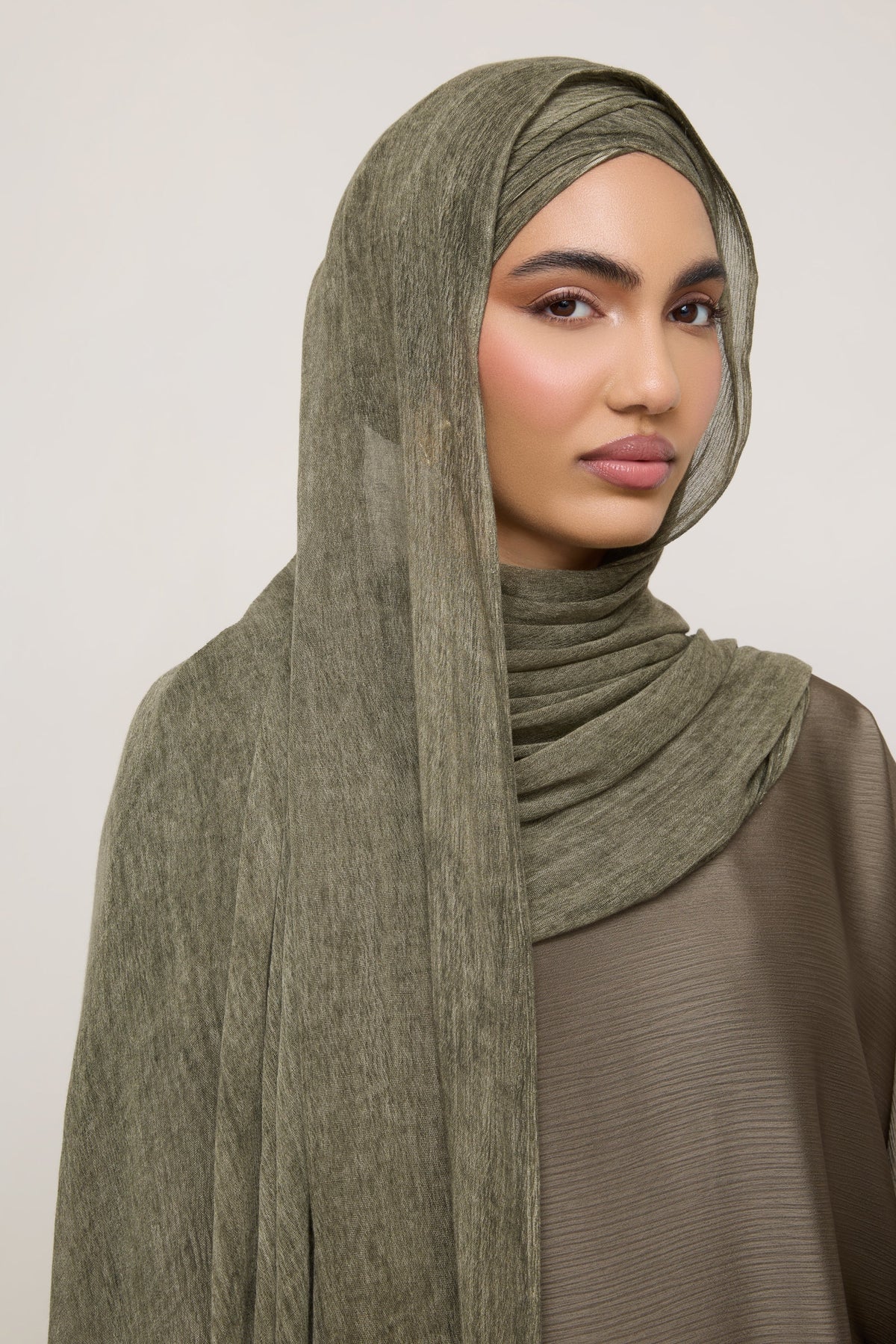 Modal Crinkle Hijab - Thyme