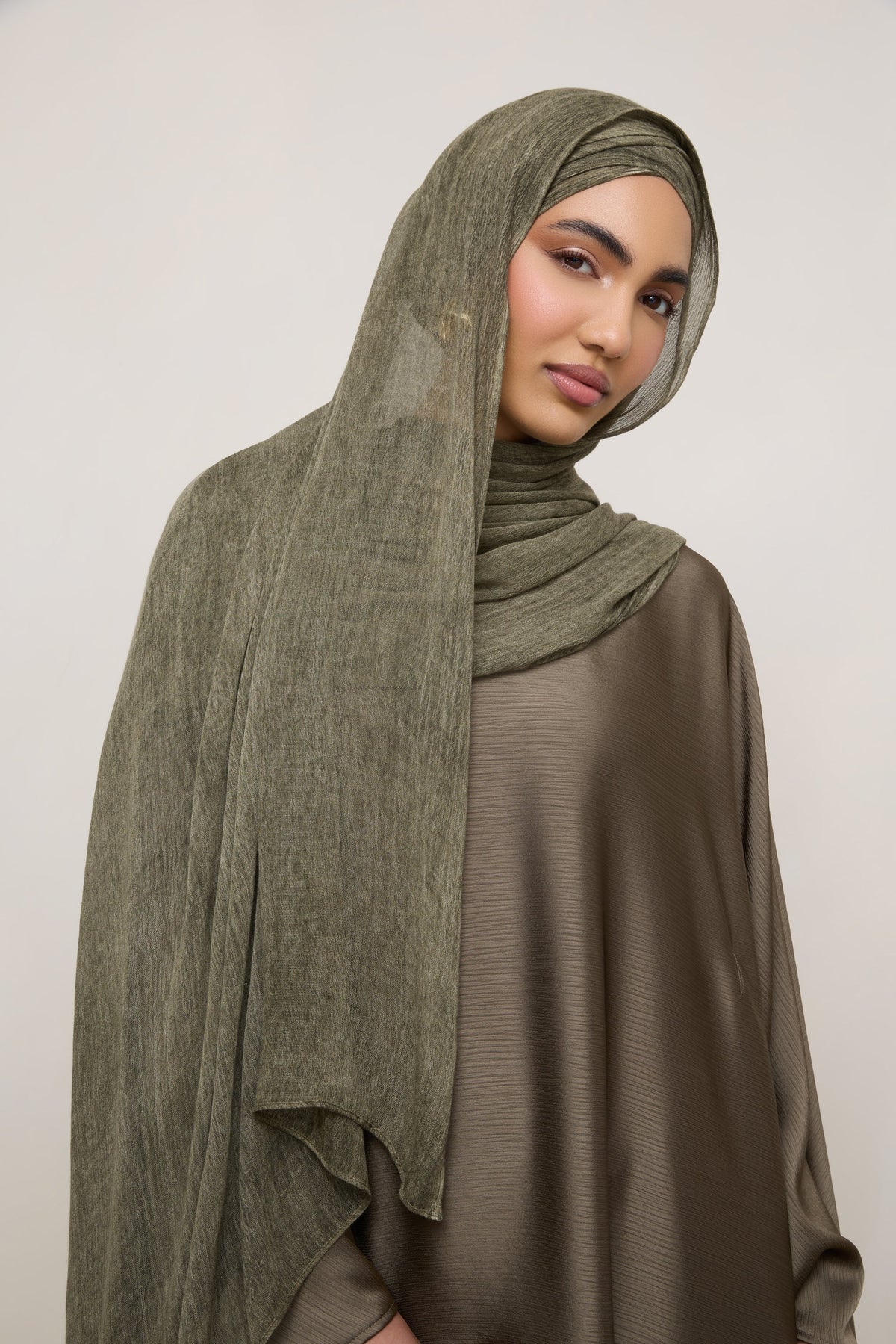 Modal Crinkle Hijab - Thyme