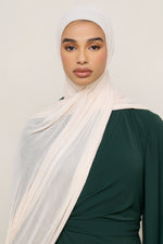 Modal Crinkle Hijab - Vanilla Fringe