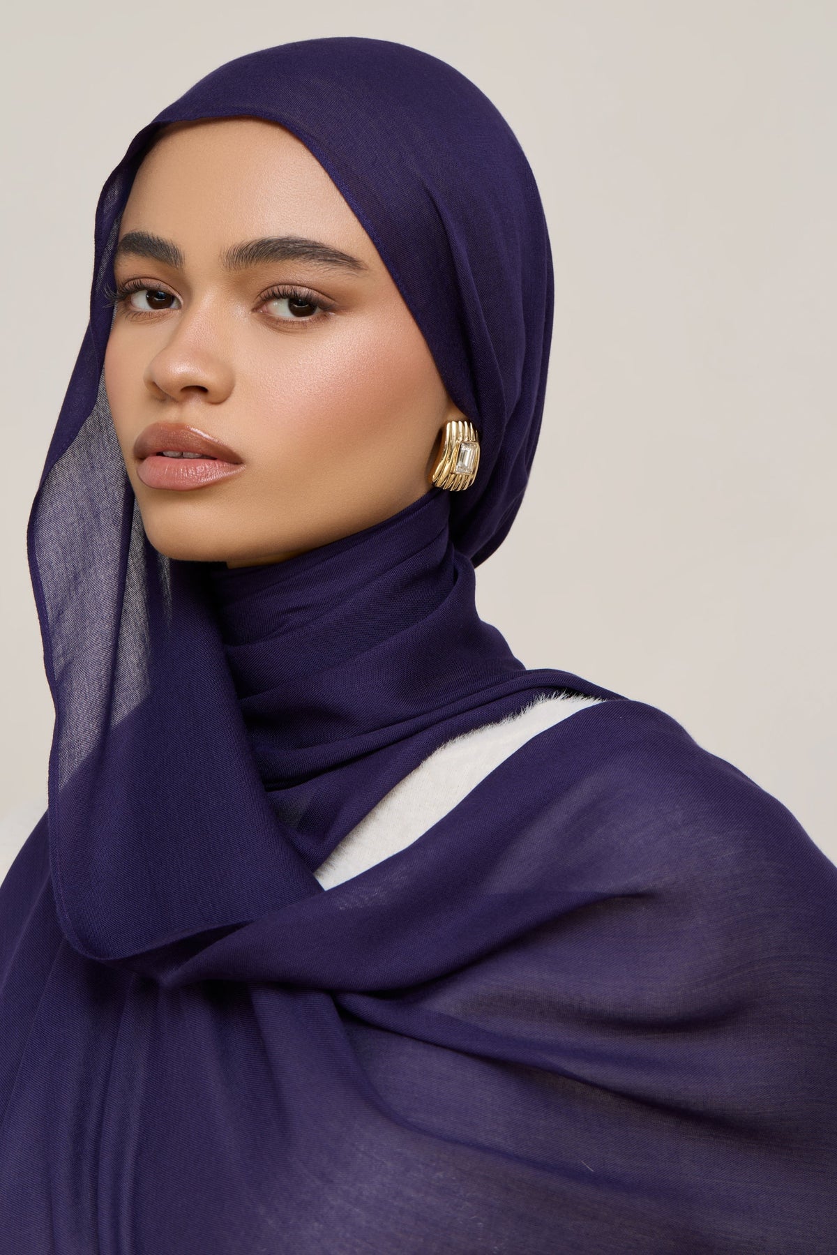 Modal Hijab - Purple Velvet