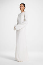 Nyla Linen Tie Maxi Dress - White