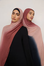 Ombre Modal Hijab - Apple Noir