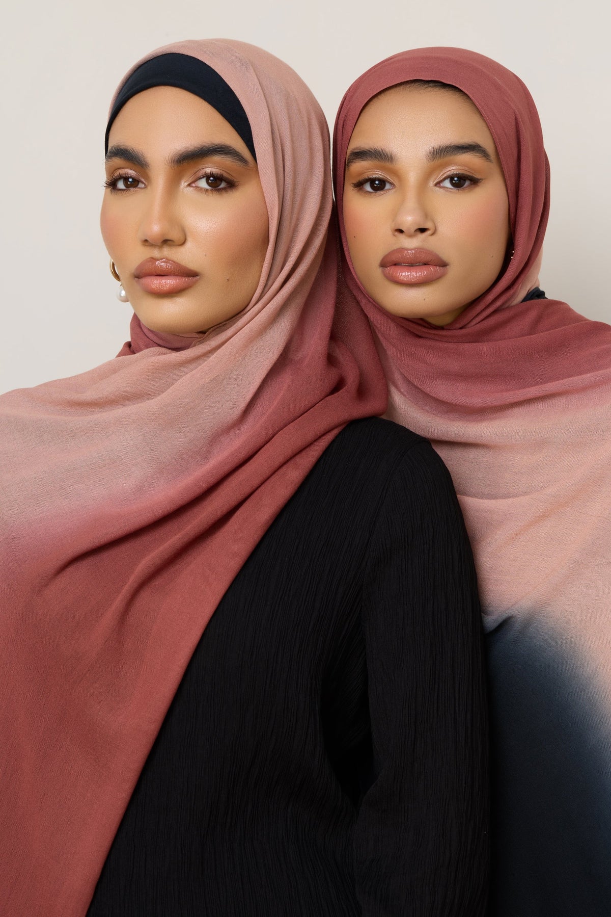 Ombre Modal Hijab - Apple Noir