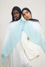 Ombre Modal Hijab - Aquatic Noir