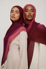 Ombre Modal Hijab - Berry