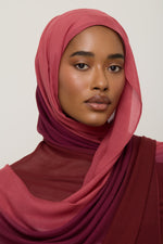 Ombre Modal Hijab - Berry