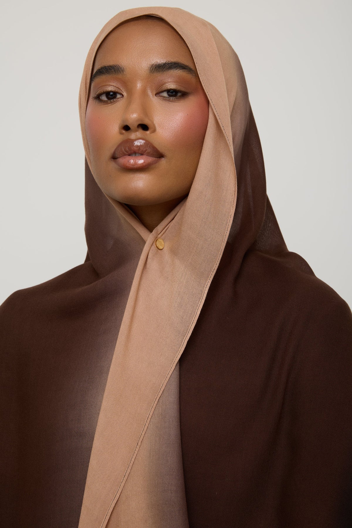 Ombre Modal Hijab - Black Coffee
