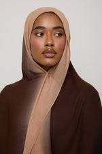 Ombre Modal Hijab - Black Coffee