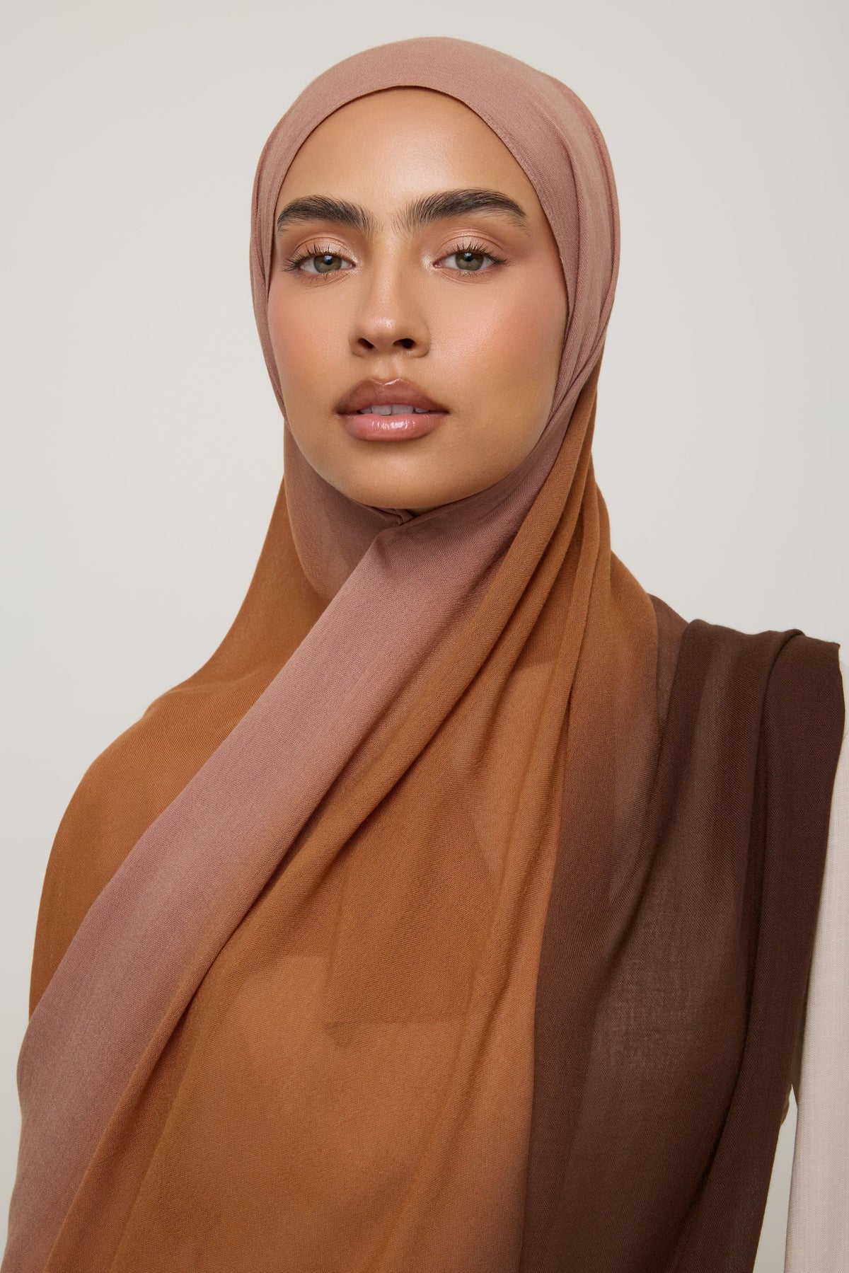 Ombre Modal Hijab - Chocolate