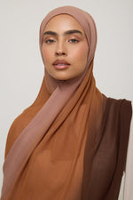 Ombre Modal Hijab - Chocolate