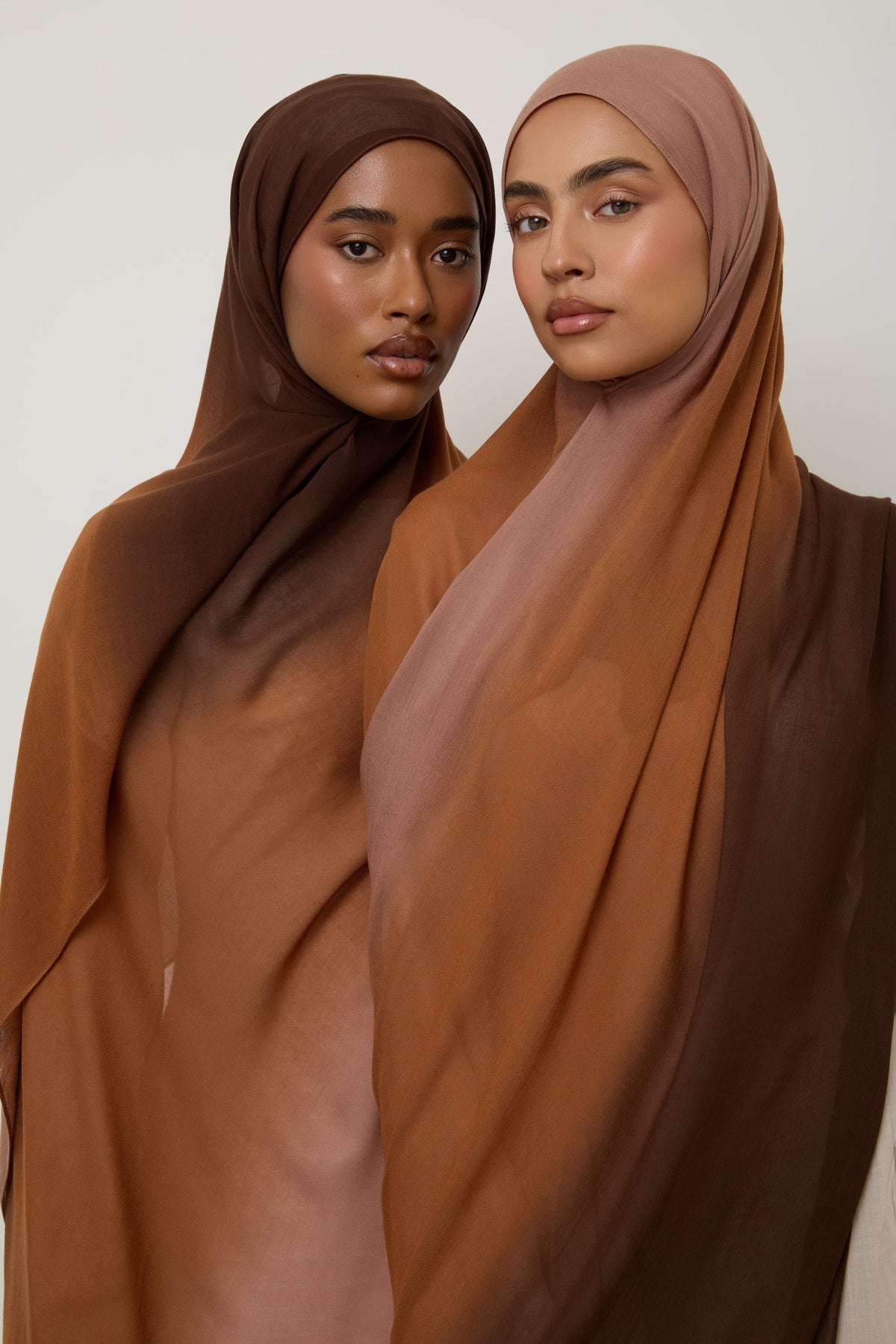 Ombre Modal Hijab - Chocolate