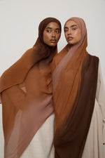 Ombre Modal Hijab - Chocolate