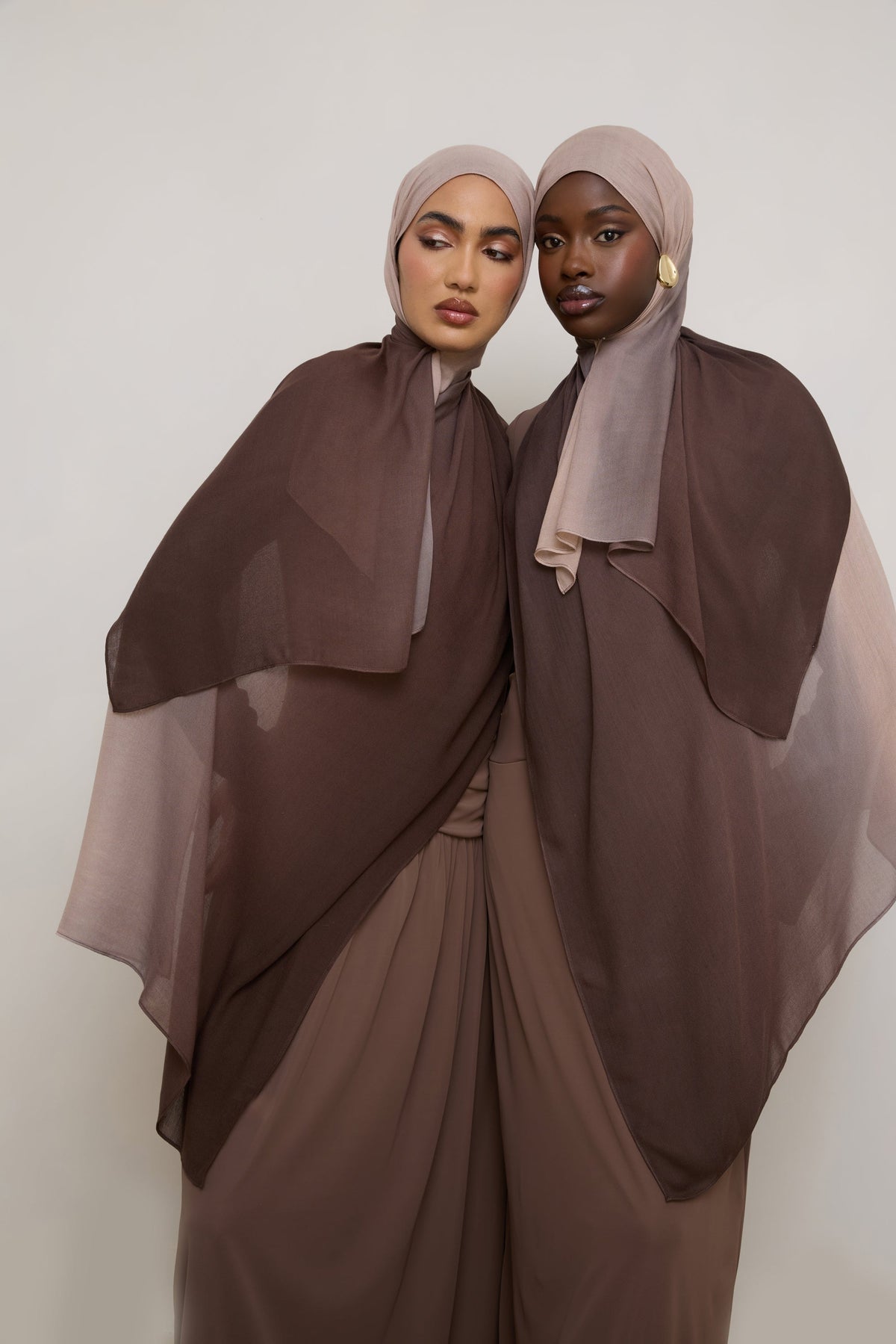 Ombre Modal Hijab - Chocolate Fawn