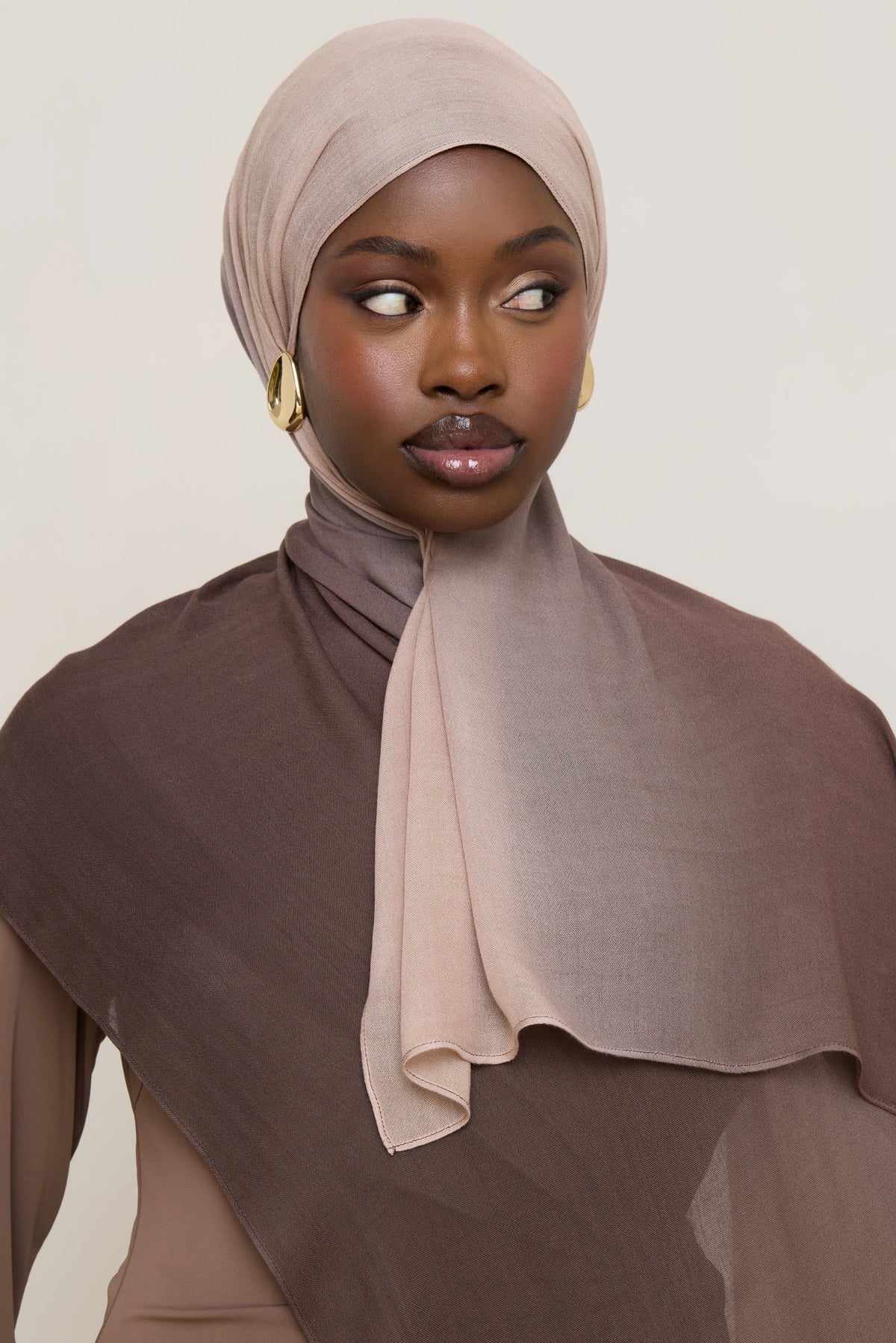 Ombre Modal Hijab - Chocolate Fawn