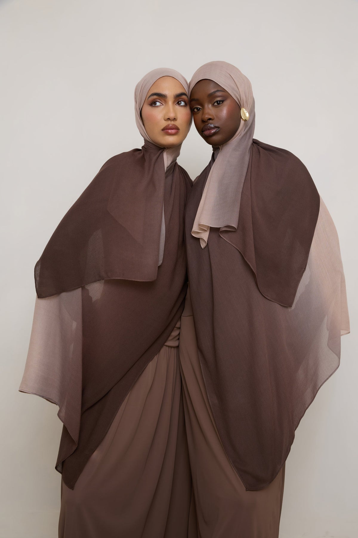 Ombre Modal Hijab - Chocolate Fawn