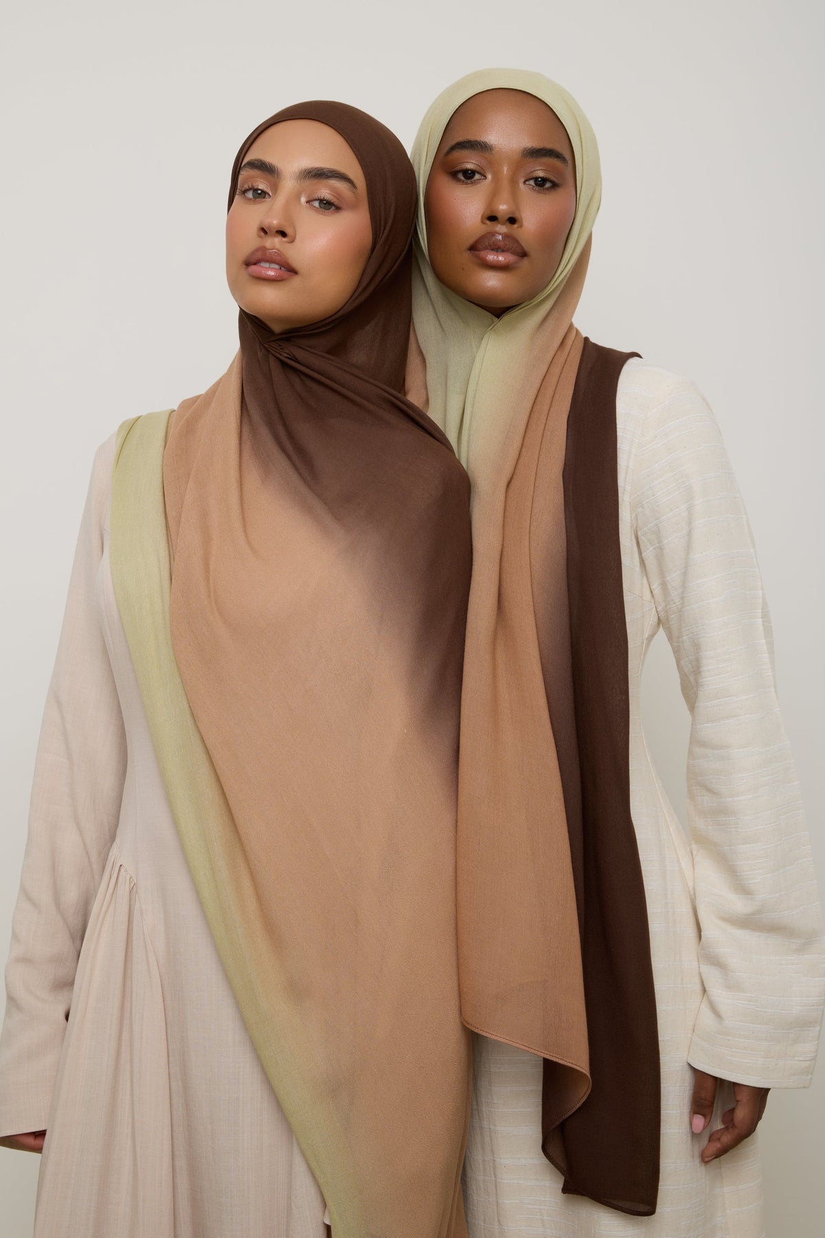 Ombre Modal Hijab - Chocolate Pistachio