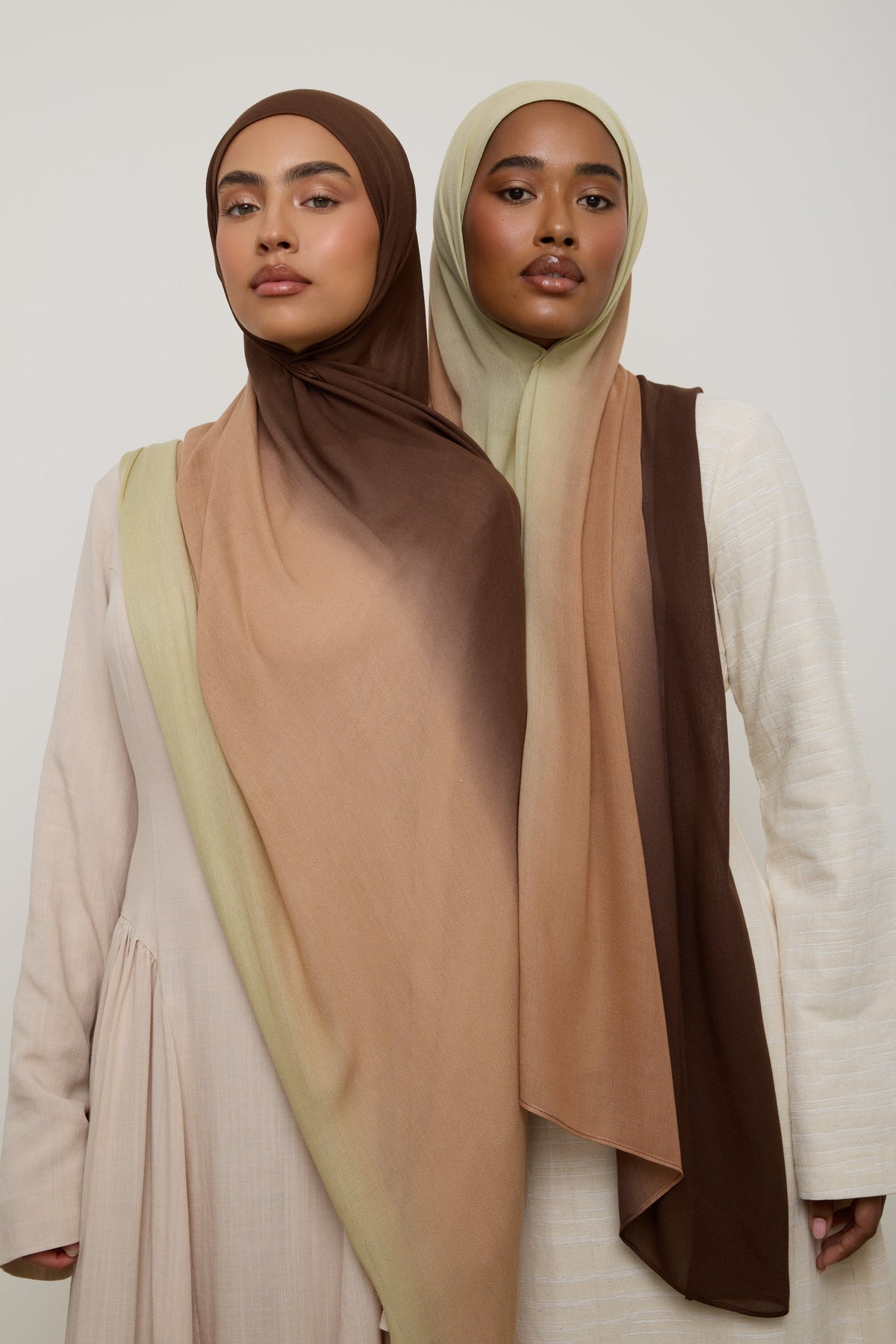 Ombre Modal Hijab - Chocolate Pistachio
