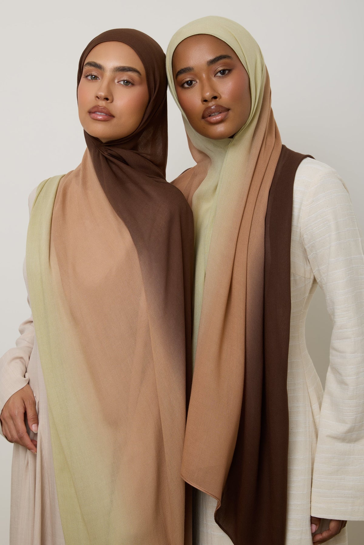 Ombre Modal Hijab - Chocolate Pistachio