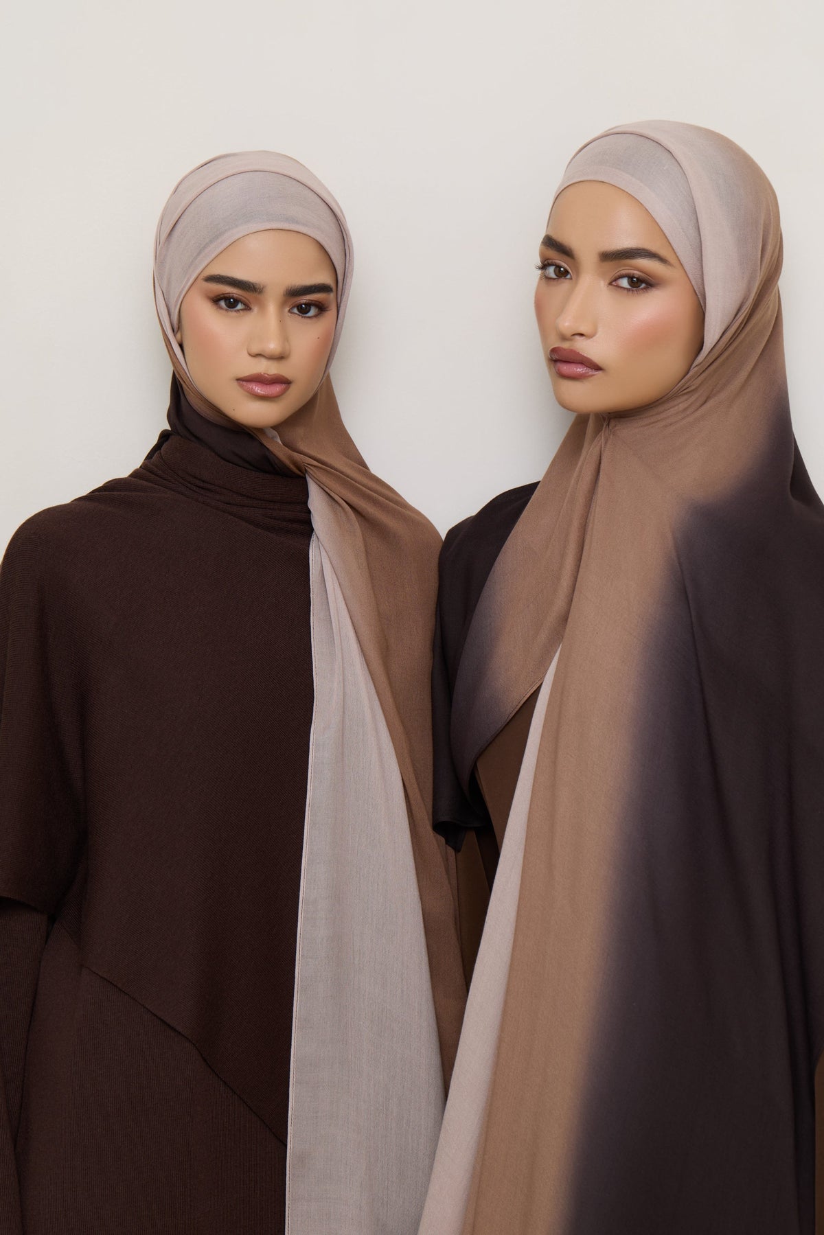 Ombre Modal Hijab - Chocolate Rose