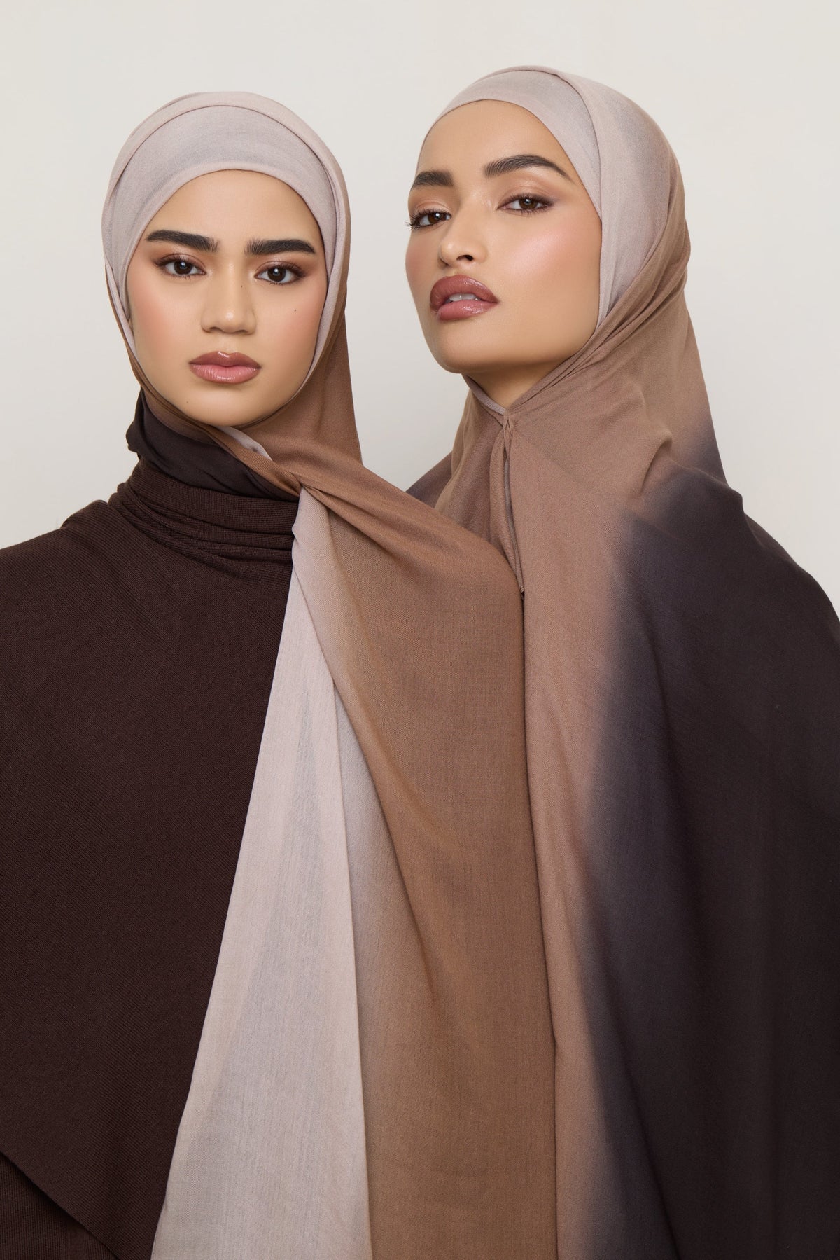 Ombre Modal Hijab - Chocolate Rose