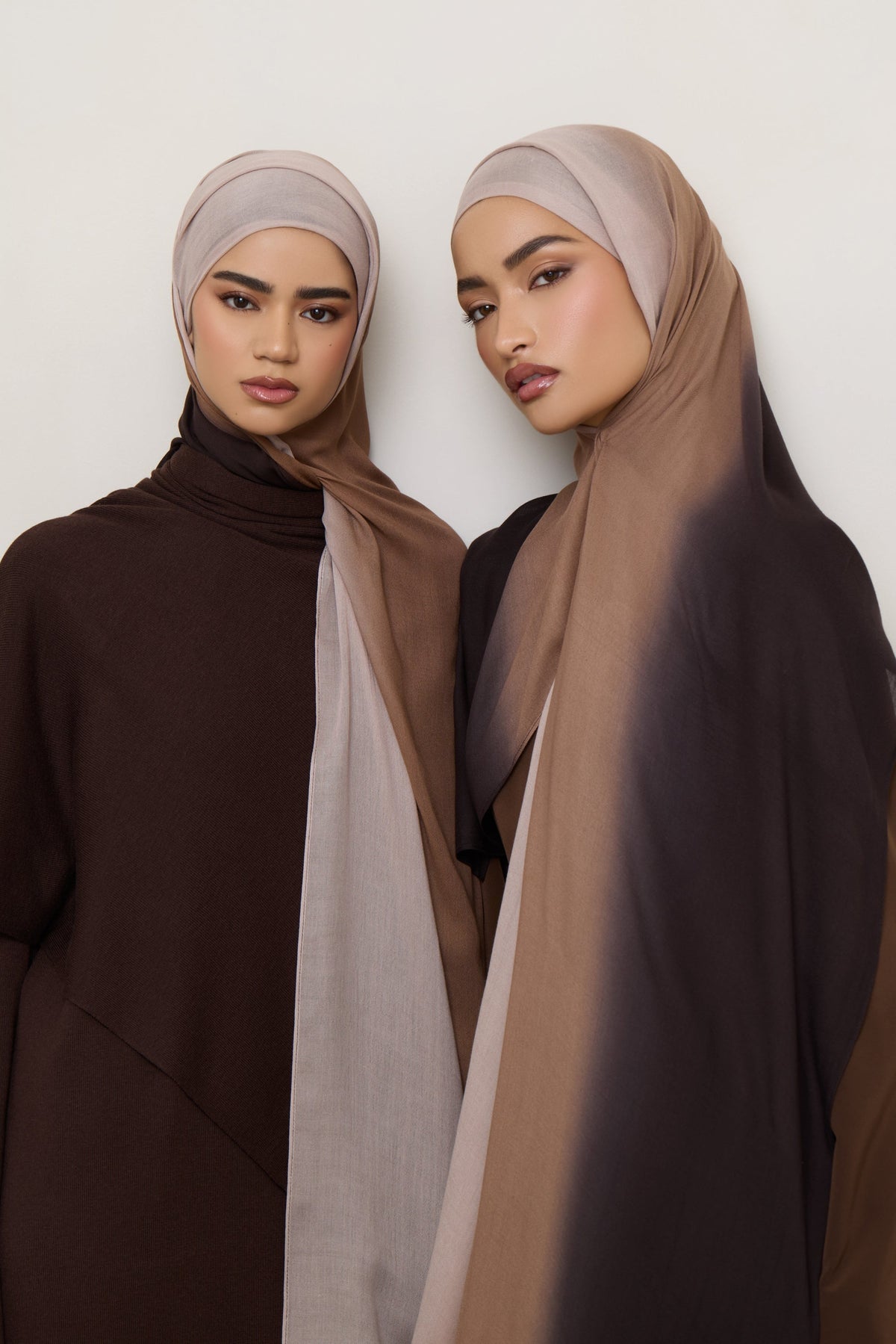 Ombre Modal Hijab - Chocolate Rose