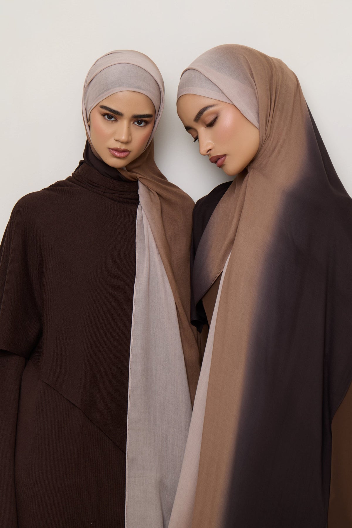 Ombre Modal Hijab - Chocolate Rose