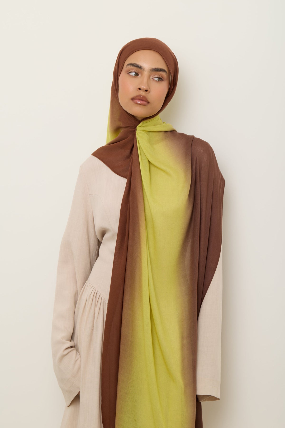 Ombre Modal Hijab - Citrus Fudge