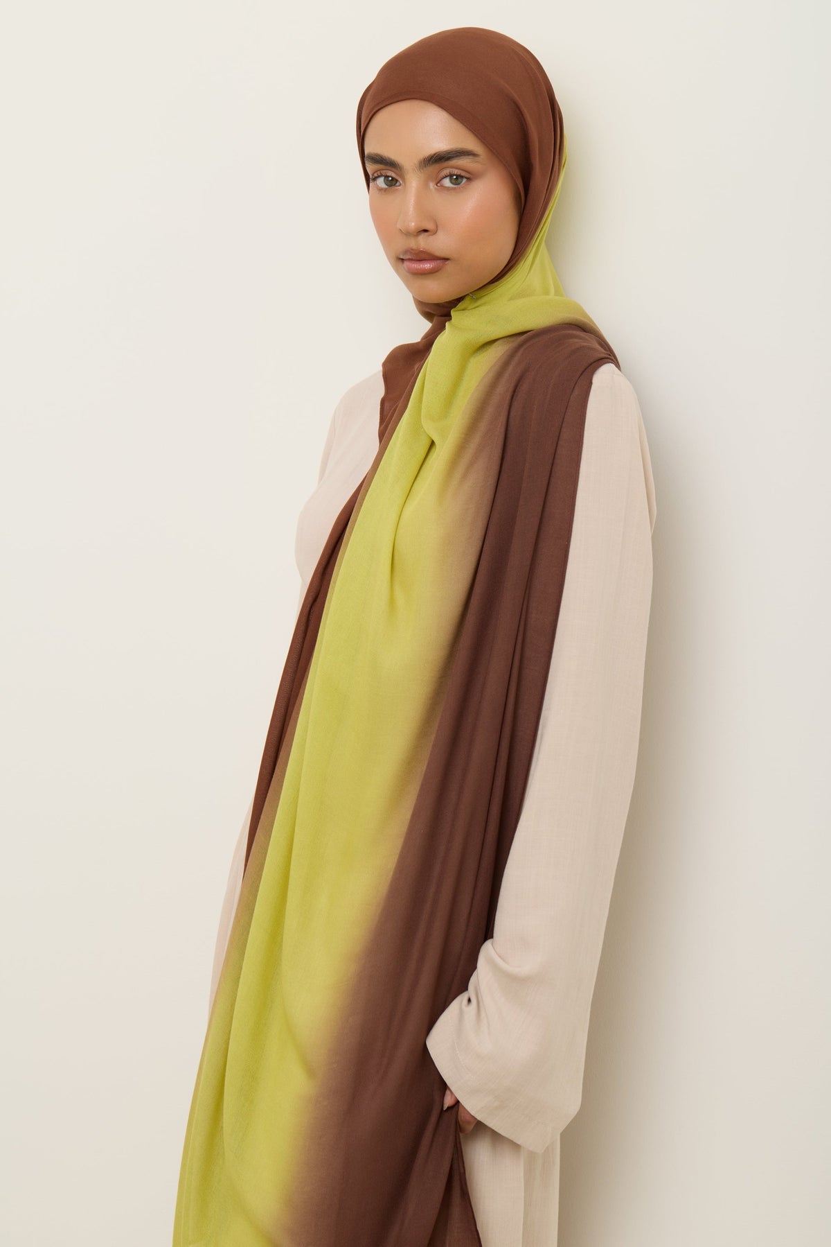 Ombre Modal Hijab - Citrus Fudge