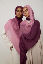 Ombre Modal Hijab - Clouded Rose