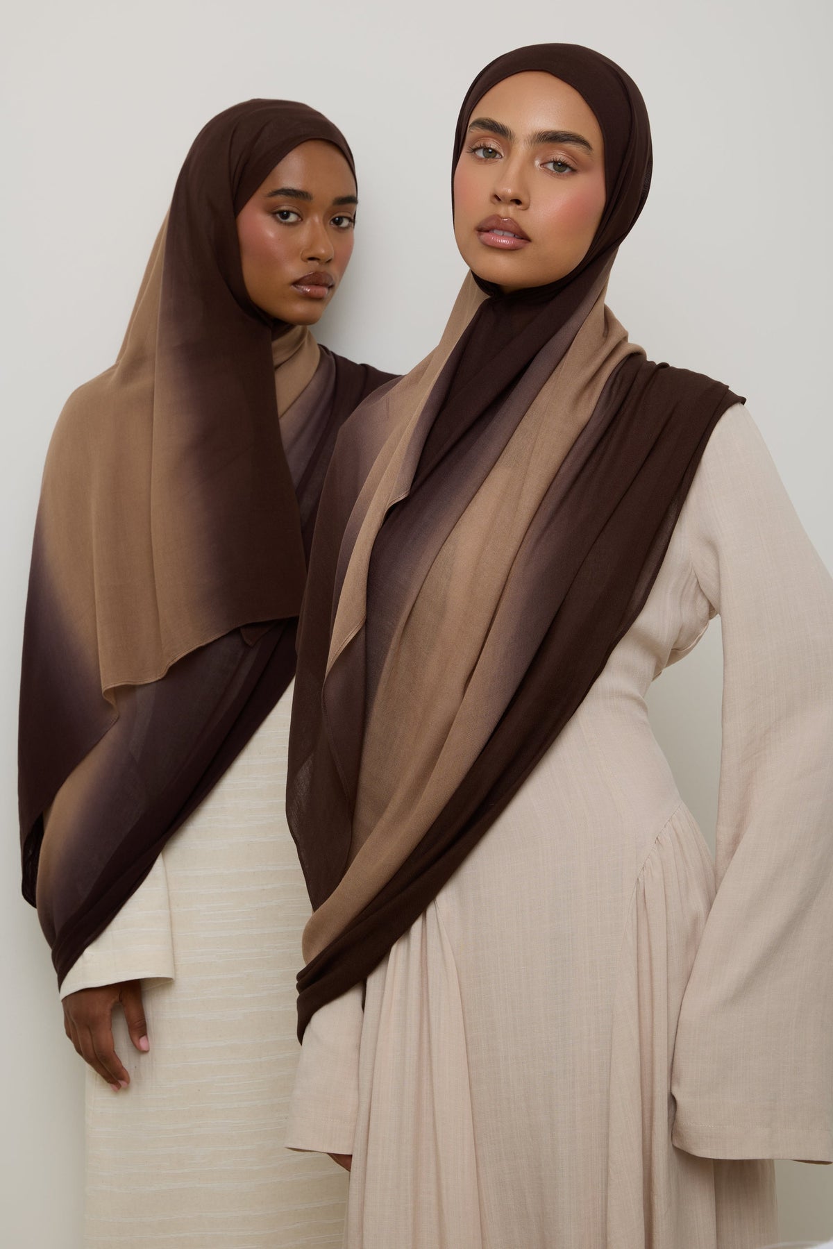 Ombre Modal Hijab - Coffee Bean