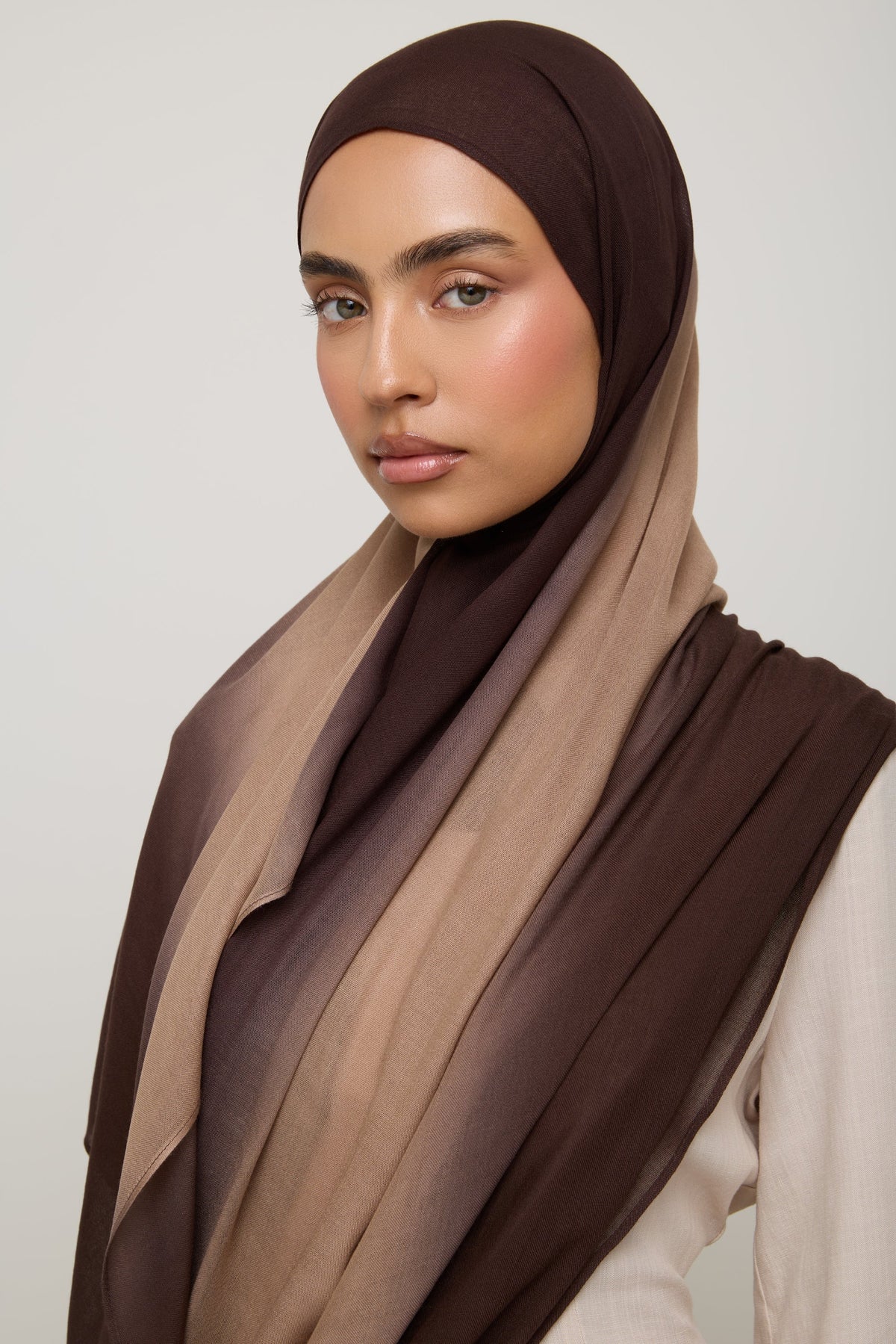 Ombre Modal Hijab - Coffee Bean