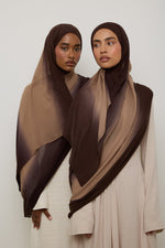 Ombre Modal Hijab - Coffee Bean