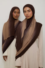 Ombre Modal Hijab - Coffee Bean