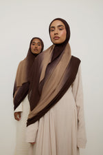Ombre Modal Hijab - Coffee Bean