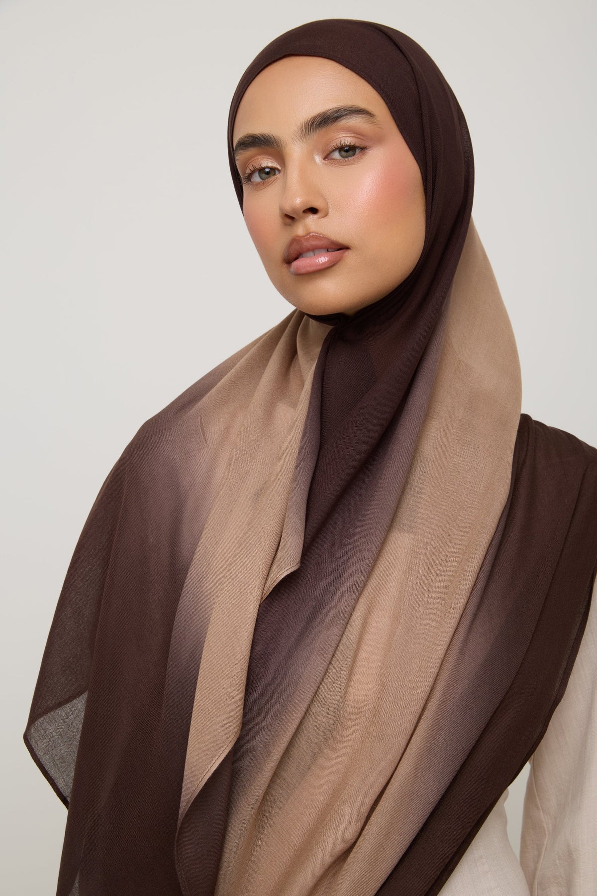 Ombre Modal Hijab - Coffee Bean