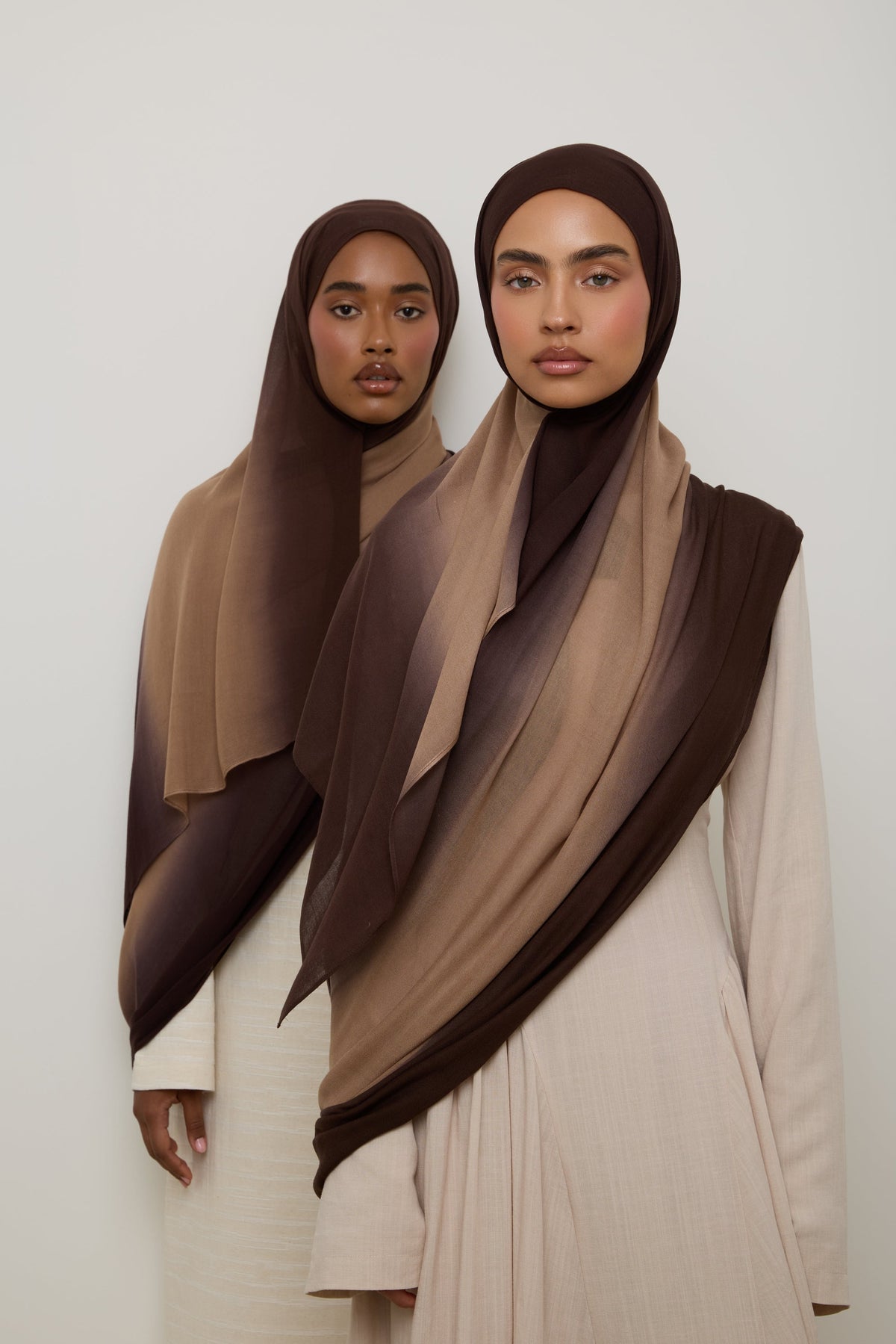 Ombre Modal Hijab - Coffee Bean