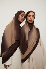 Ombre Modal Hijab - Coffee Bean