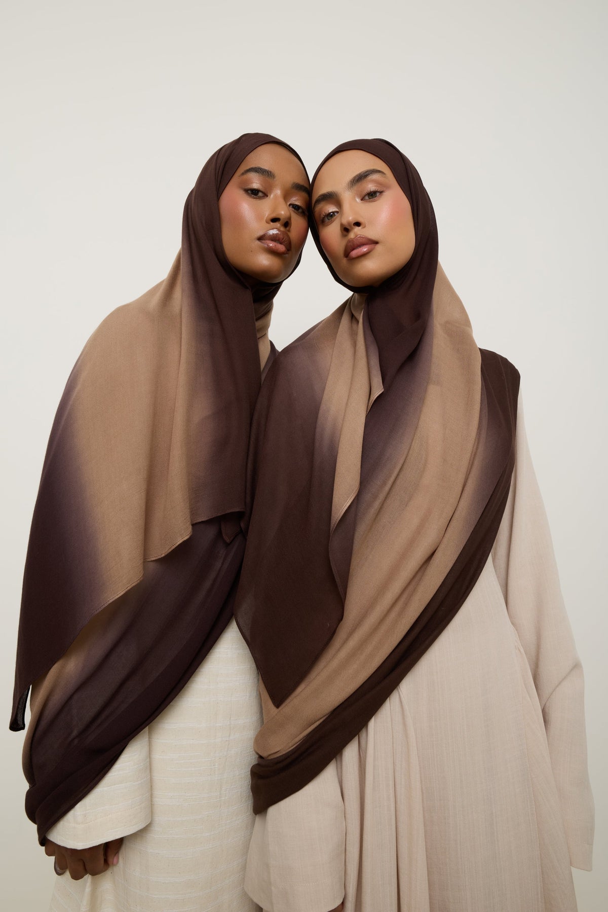 Ombre Modal Hijab - Coffee Bean